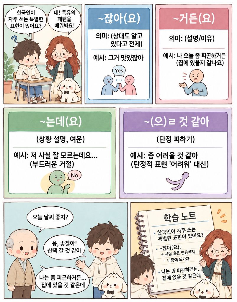웹툰 학습 콘텐츠 예시 — 실제 수업 만화 컷