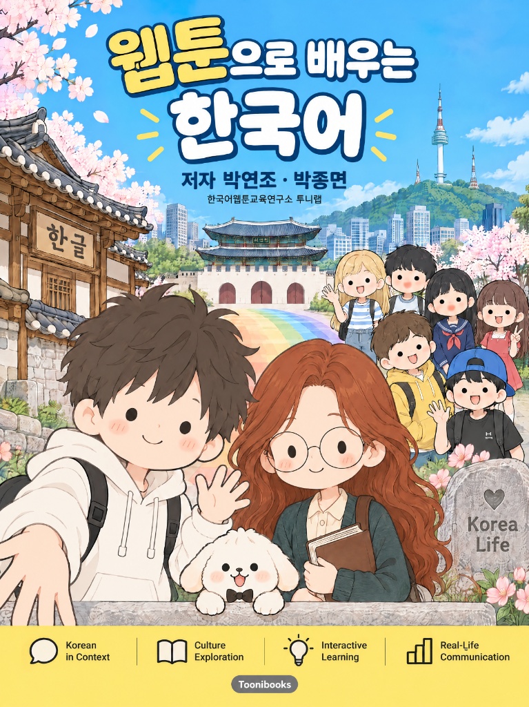 웹툰으로 배우는 한국어 교재 앞표지